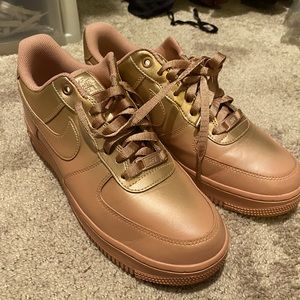 Rose Gold Nike Air Force 1 Women’s 10